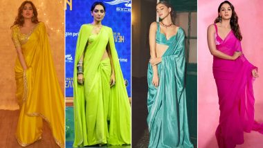 Ananya Panday, Alia Bhatt's Solid Sarees To Bookmark For Your Wardrobe