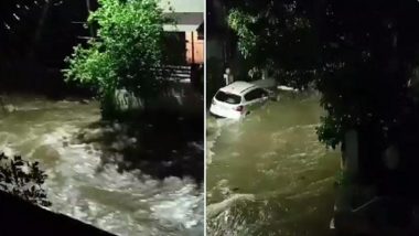 Nagpur Rains Videos: Heavy Rainfall Lashes Many Parts of Nagpur, Several Roads and Residential Areas Waterlogged