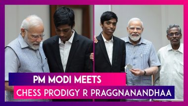 PM Narendra Modi Meets Chess Prodigy R Praggnanandhaa And His Parents, Says ‘You Personify Passion & Perseverance’