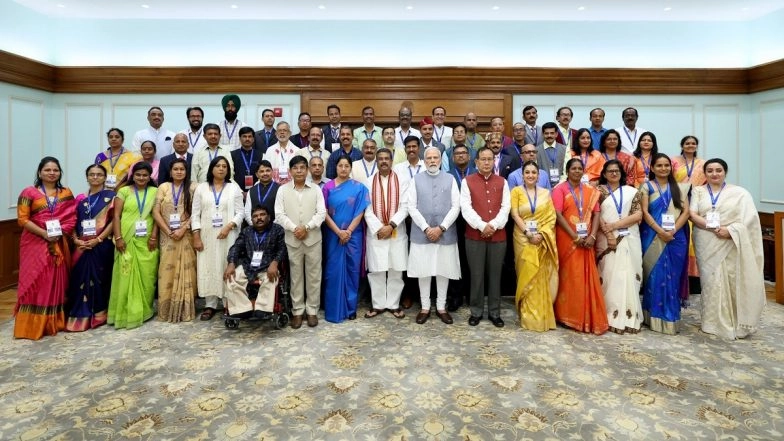 Celebrate Culture, Diversity of Different Parts of Country in Schools, Says PM Narendra Modi While Interacting With Winners of National Teachers’ Award 2023 (See Pics)