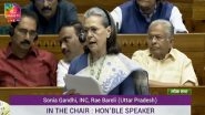 &lsquo;Was Rajiv Gandhi&rsquo;s Dream&rsquo;: Congress Leader Sonia Gandhi Supports Women&rsquo;s Reservation Bill, Seeks Quota for SC, ST and OBC Communities (Watch Video)