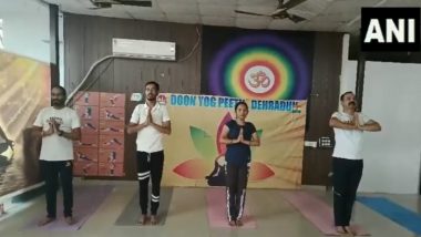 Aditya L1 Launch Today: Surya Namaskar Performed at Doon Yoga Peeth for Success of ISRO’s Maiden Solar Mission (Watch Video)