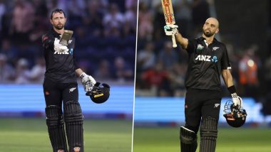 NZ vs ENG 1st ODI 2023: Devon Conway and Daryl Mitchell Score Centuries As New Zealand Clinch Dominant 8-Wicket Win Over England