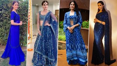 Navratri 2023 Day 4 Colour Royal Blue: Deepika Padukone, Kriti Sanon's Pretty Outfits Will Inspire You To Wear This Shade