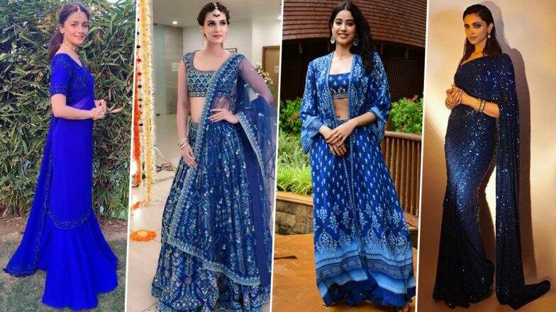 Navratri 2023 Day 4 Colour Royal Blue: Deepika Padukone, Kriti Sanon's ...