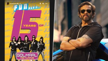 Golmaal Returns Clocks 15 Years: Rohit Shetty Shares Poster of the Film To Celebrate the Occasion (View Pic)