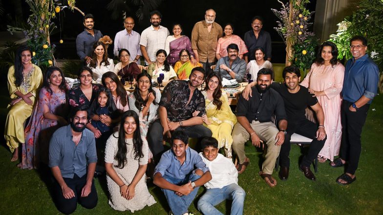 Varun Tej-Lavanya Tripathi's Pre-Wedding Celebrations Begin! Chiranjeevi and Ram Charan Pose With the Couple (View Pics & Video)