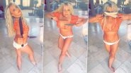 Britney Spears Dances With Knives Once Again in Latest Insta Post Wearing Polka Dotted Bikini Crop Top (Watch Video)