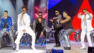 Shahid Kapoor, Tiger Shroff and Varun Dhawan Set the Stage on Fire With Their Smooth Dance Moves at an Event in Doha (Watch Video)