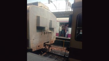 Mumbai Local Train Accident: Three Coaches Uncouple From Borivali-Bound Train at Marine Lines Railway Station, None Hurt (See Pic)