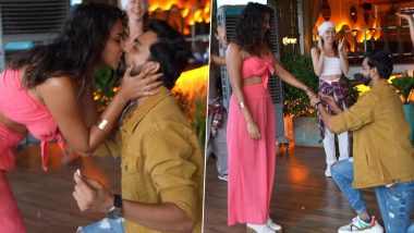 Actress Amala Paul Says ‘Yes’ to Dreamy Marriage Proposal From Longtime Beau Jagat Desai on Her Birthday; Couple Seals It With a Kiss (Watch Video)