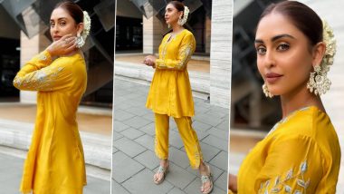 Krystle D'Souza in Yellow Embroidered Kurta Set is Ethnic Fashion Done Right This Festive Season (See Pics)
