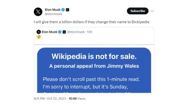 Elon Musk Offers Billion Dollars to Jimmy Wales If Wikipedia Is Renamed as 'Dickipedia' For a Year!