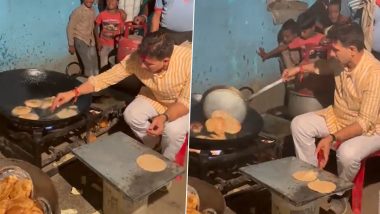 Madhya Pradesh Assembly Election 2023: Congress Candidate Jitu Patwari Fries Puris at Roadside Stall, Shares Video