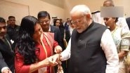 P20 Summit 2023: President of Mexican Senate Ana Lilia Rivera Ties &lsquo;Rakhi&rsquo; on PM Narendra Modi&rsquo;s Hand (Watch Video)