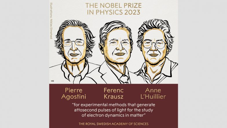 Nobel Prize in Physics 2023: Pierre Agostini, Ferenc Krausz and Anne L’Huillier For Their Work in Attosecond Physics