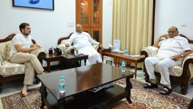 Sharad Pawar Meets Mallikarjun Kharge, Rahul Gandhi To Discuss INDIA Bloc Future Strategy Ahead of Election Commission Hearing NCP Split (See Pics and Video)