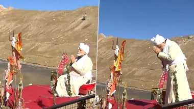 PM Narendra Modi Performs Puja at Parvati Kund in Pithoragarh on Day-Long Visit to Uttarakhand (See Pics and Videos)