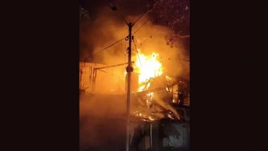 Kolkata Fire: Seven Houses, Sawmill Gutted in Blaze in Jorabagan Area, No Casualties Reported (Watch Video)