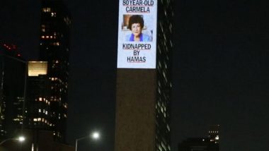 Israel-Hamas War: Images of Israeli Hostages Projected at United Nations Headquarters in New York, Demand Release (Watch Video)