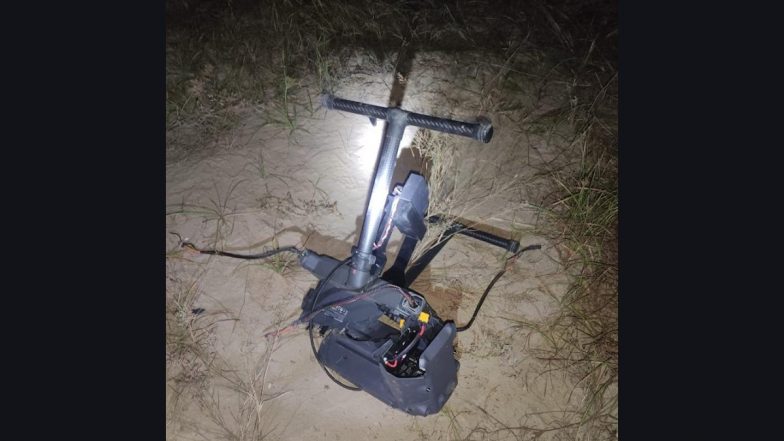 Pakistani Drone Shot Down in Rajasthan: BSF Shoots Down UAV on India-Pakistan Border in Srikaranpur, Foils Narcotics Smuggling Bid (See Pics)