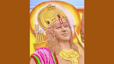 Vijayadashami 2023: Sand Artist Sudarsan Pattnaik Creates Lord Rama's Sculpture On Puri Beach on Occasion of Dussehra (See Pic)