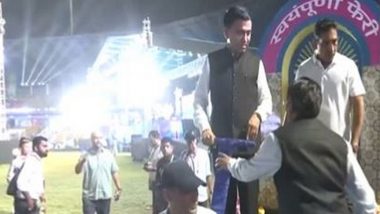 National Games 2023: Goa CM Pramod Sawant Visits Fatorda Stadium in Margao To Review Preparations Ahead of 37th National Games (Watch Video)