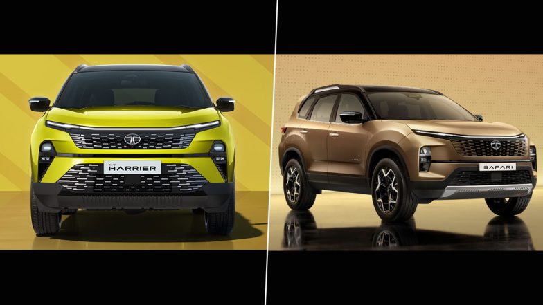 Tata Safari, Tata Harrier 2023 New Models Unveiled: Know More About Looks, Specifications and Booking Details (Watch Video)