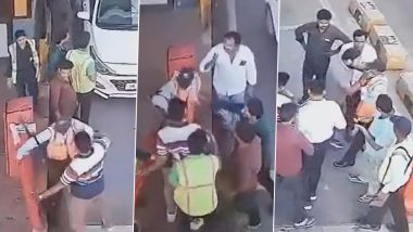 Uttar Pradesh Toll Plaza Brawl Video: Altercation Erupts at Luharli Toll Booth as Driver Tries To Pass Forcibly (Watch Video)