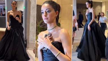 Ananya Panday Gets Uncomfortable After a Man Touches Her Without Consent at an Event in Mumbai (Watch Video)