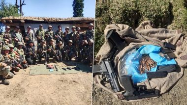 Jammu and Kashmir: Indian Army and Police Bust Terrorist Hideout in Bhaderwah, Search Operation Underway (See Pics)