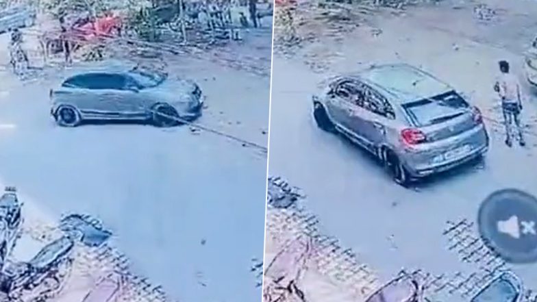 Dog Crushed by Car in Ghaziabad: Driver Runs Over Sleeping Dog Twice in Rajendra Nagar, FIR Registered as Disturbing CCTV Video Surfaces