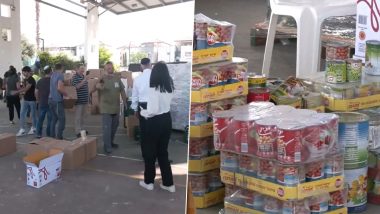 Israel-Palestine Conflict: Volunteers Distribute Goods and Essential Items to Soldiers and Civilians in Sderot (Watch Video)