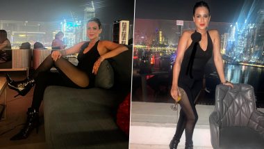 Nia Sharma Sets the Temperature Soaring in Sexy Black Dress As She Parties in Dubai (See Pics & Watch Video)