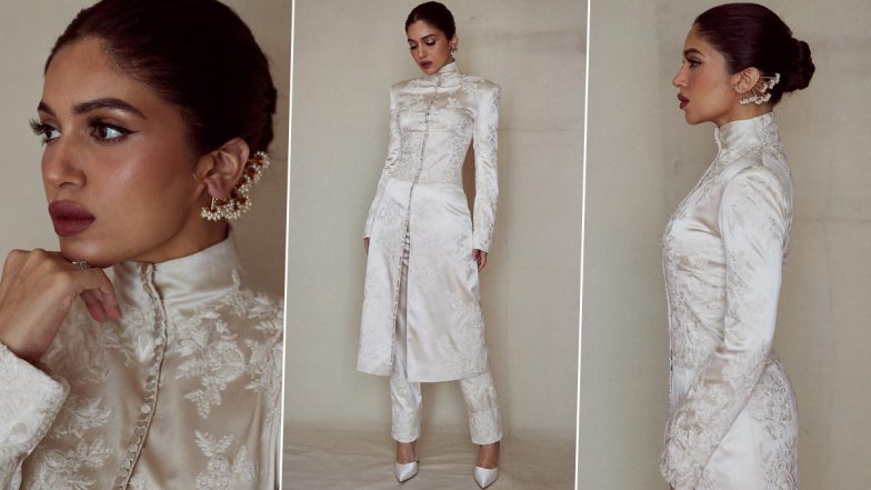 Bhumi Pednekar Rocks High-Neck White Suit for MAMI Film Festival 2023 (See Pics)