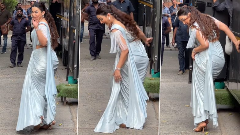 Gauahar Khan in Saree Stumbles While Waving at Paps, Video Goes Viral – WATCH