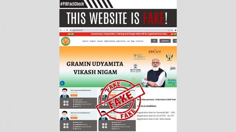 Fake Website Invites Applications For Government Jobs, Seeks Rs 435 Non-Refundable Registration Fee; PIB Fact Check Reveals Truth