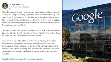 ‘Heartbroken and Devastated’: US Woman Laid Off by Google During Maternity Leave, After Working at Search Engine Giant for Over 12 Years