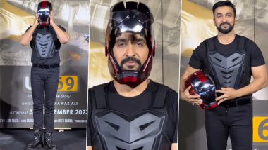 Raj Kundra Takes Iron Man Mask Off To Finally Reveal Face at UT 69 Trailer Launch! (Watch Video)