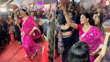 Sushmita Sen Radiates Elegance at Durga Puja Pandal With Daughter Alisah (Watch Video)