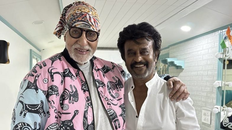 Thalaivar 170: Rajinikanth's 'Heart Is Thumping With Joy' As He Teams Up With 'Mentor' Amitabh Bachchan Again After 33 Years for TJ Gnanavel’s Film (See Pic)