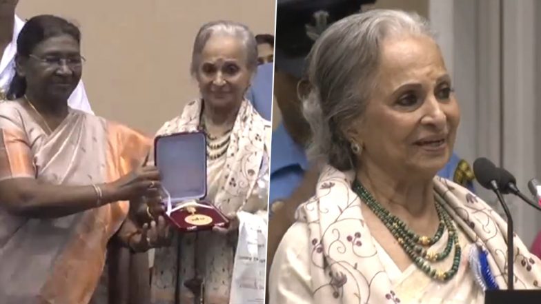 National Film Awards 2023: Waheeda Rehman Receives Dadasaheb Phalke Lifetime Achievement Award, Watch Video of Veteran Actress' Full Speech