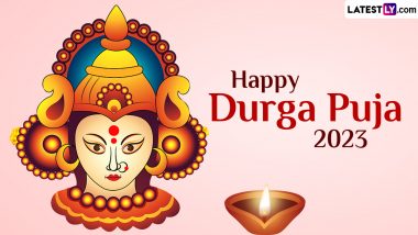 Happy Durga Puja 2023 Greetings, Images, HD Wallpapers and Wishes Dedicated to Maa Durga To Share on the Auspicious Day