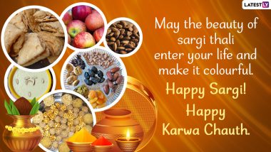 Happy Sargi 2023 Images & Karva Chauth HD Wallpapers for Free Download Online: WhatsApp Stickers, Images, Messages and SMS for Fasting Day of Karwa Chauth