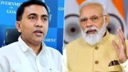 National Games 2023: PM Narendra Modi To Inaugurate 37th National Games on October 26 in Panaji, Says Goa CM Pramod Sawant