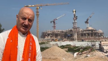 Anupam Kher Gives a Glimpse of Historic Ram Mandir Construction at Ayodhya, Says ‘I Am Lucky’ (Watch Video)