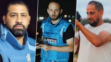 Israel-Palestine War: Three Palestinian Journalists Killed in Israeli Airstrikes in Gaza City (See Pics)