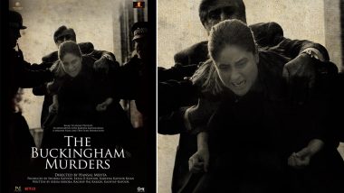 The Buckingham Murders First Look: Kareena Kapoor Khan Portrays Profound Anguish After Being Caught by Two Cops in This Poster From Hansal Mehta’s Film