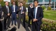 Rishi Sunak Israel Visit: British PM Lands in Tel Aviv To Meet Israeli Couterpart Benjamin Netanyahu Amid Ongoing Israel-Hamas War (See Pics)