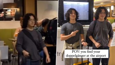 Man Finds His Doppelganger at the Airport With Exact Same Hairstyle, Astonishing Video Goes Viral
